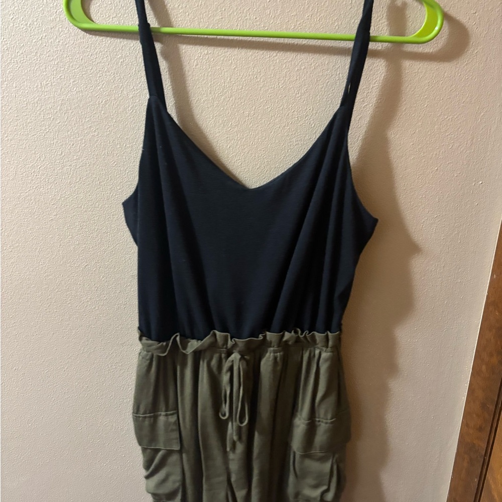 Daytrip Black and Olive Dress